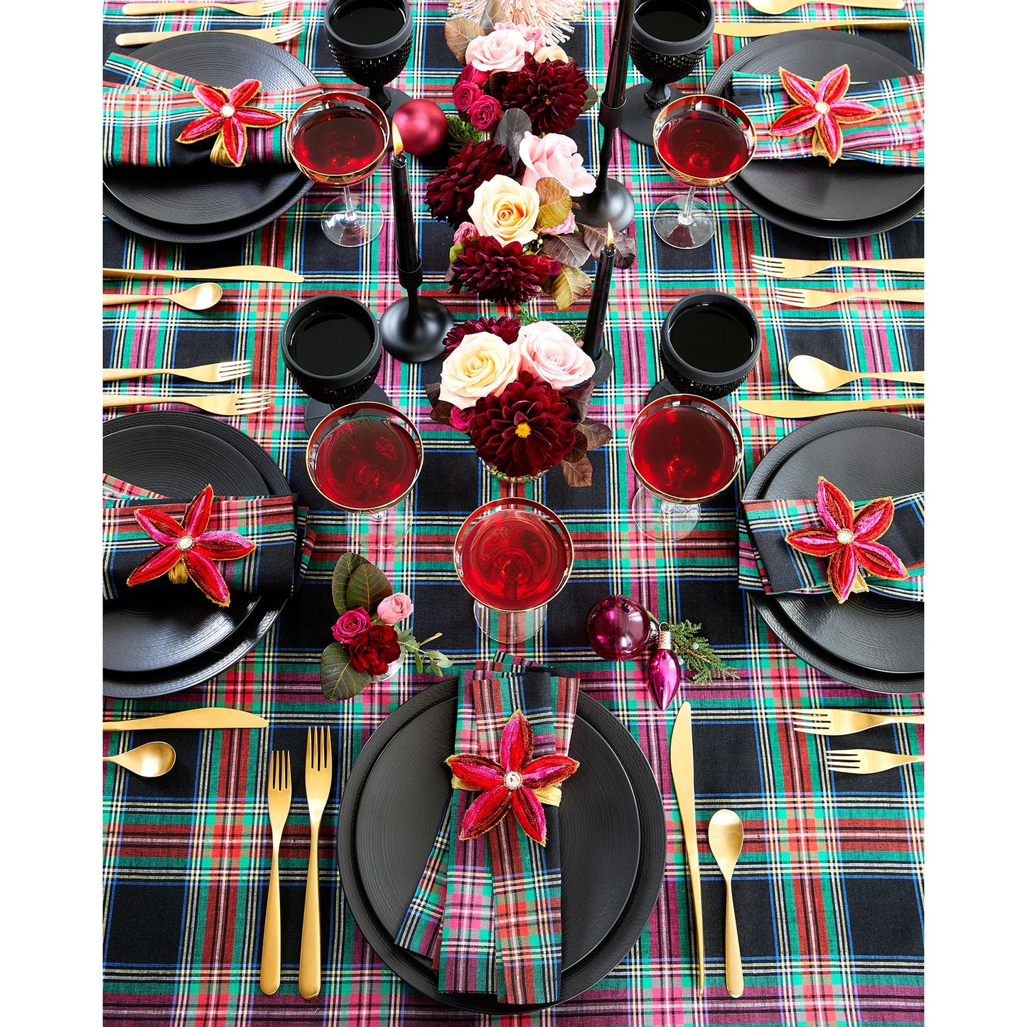 Jewel Plaid Table Runner