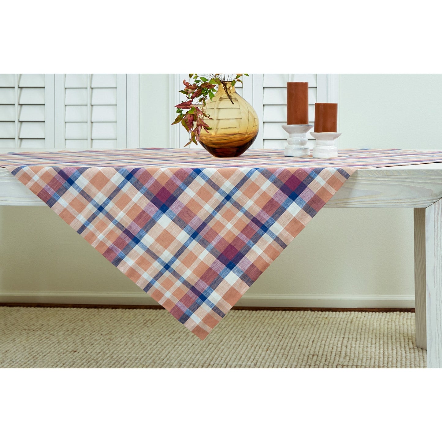 Fall Flavors Madras Table Throw