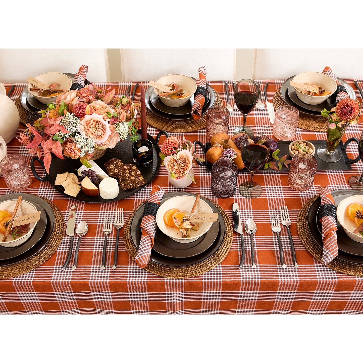 Glen Check Square Placemats, Set of 4