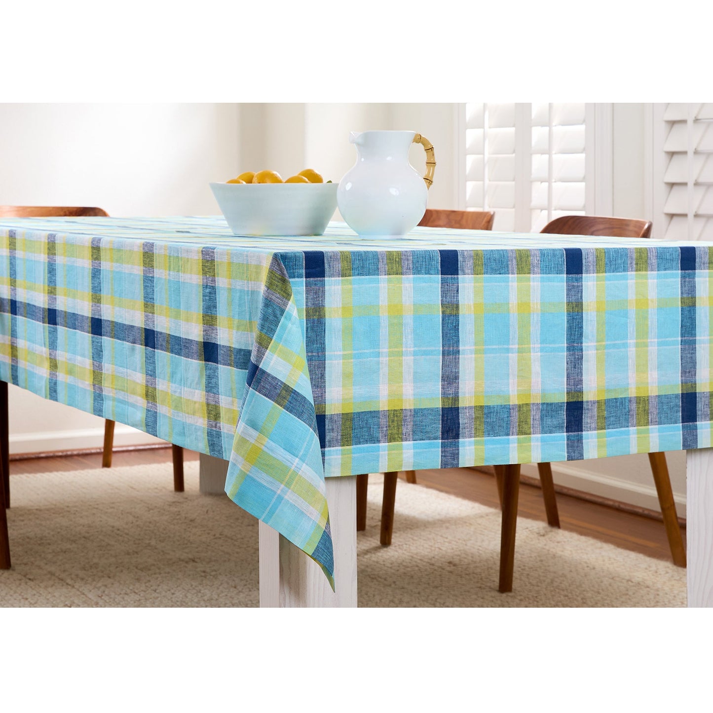 Summer Madras Plaid Tablecloth
