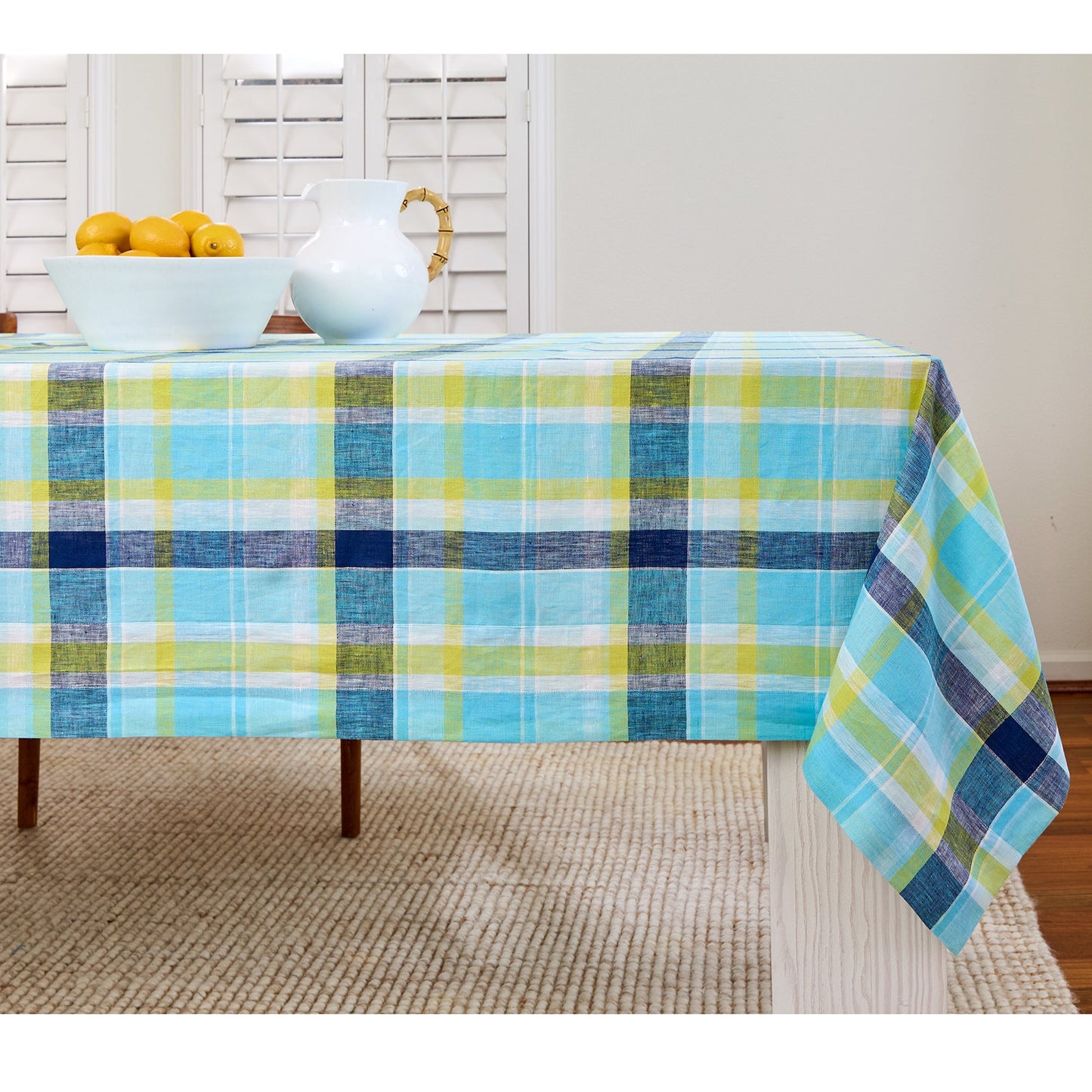 Summer Madras Plaid Tablecloth