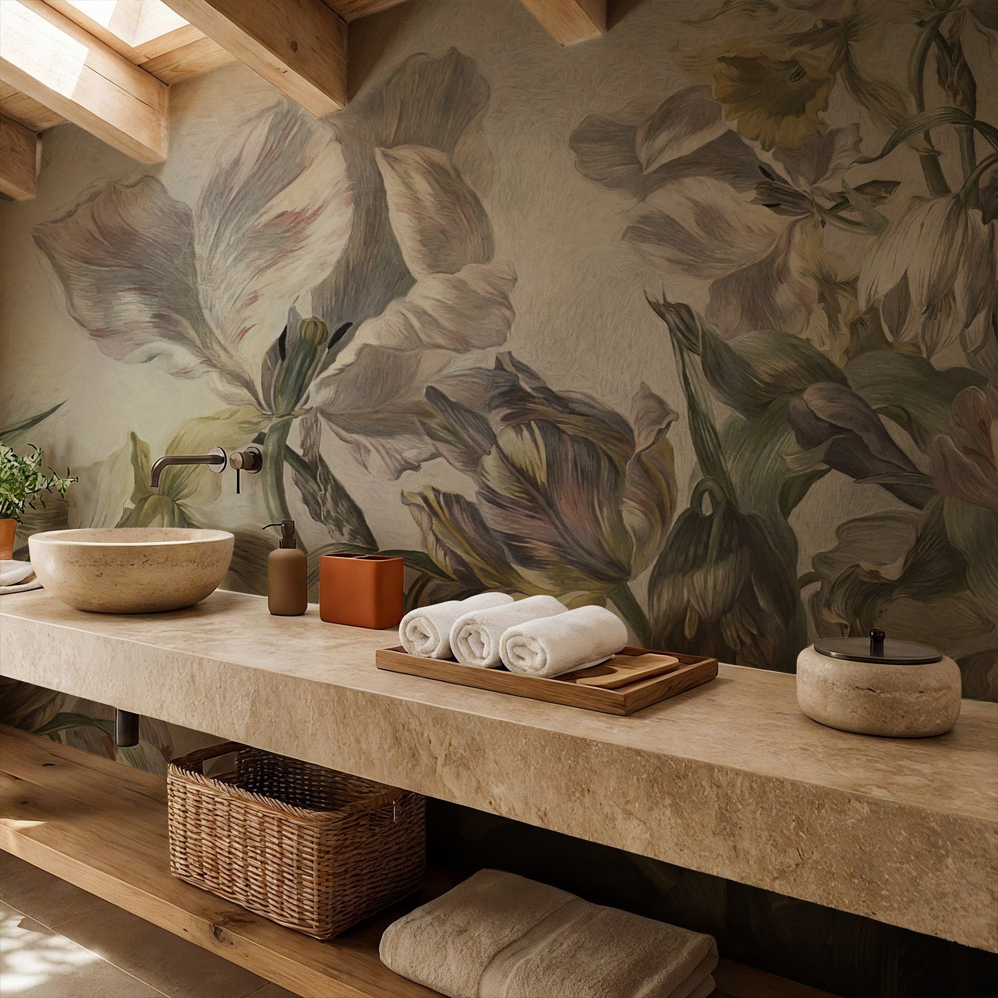 Historical Dutch Tulip Floral Wall Mural