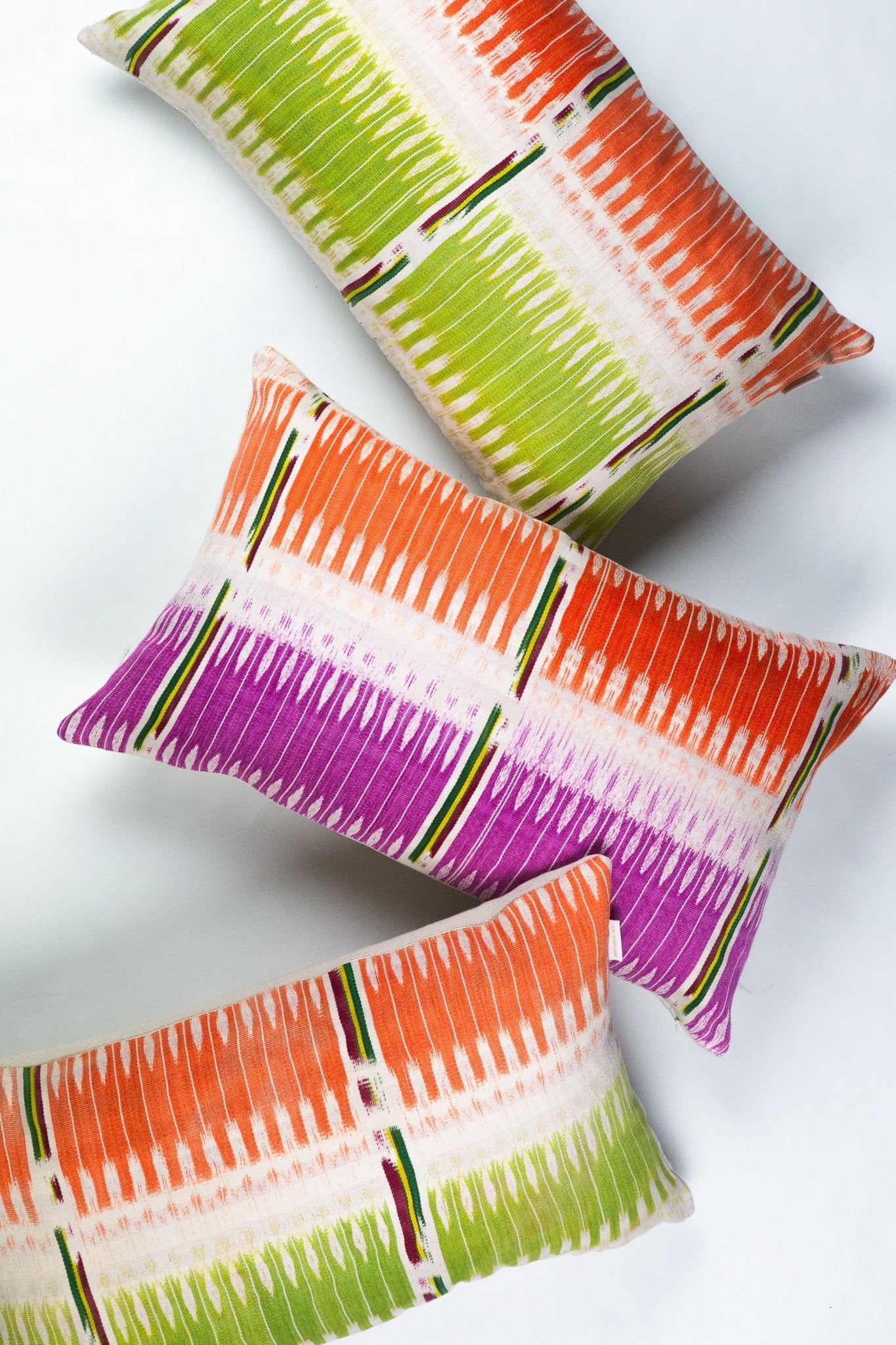 Vintage Ikat Jaspe Dyed Pillow