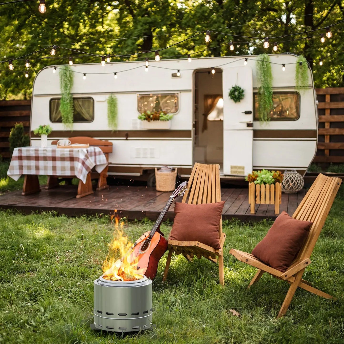 Stainless Steel Wood Burning Smokeless Outdoor Fire Pit
