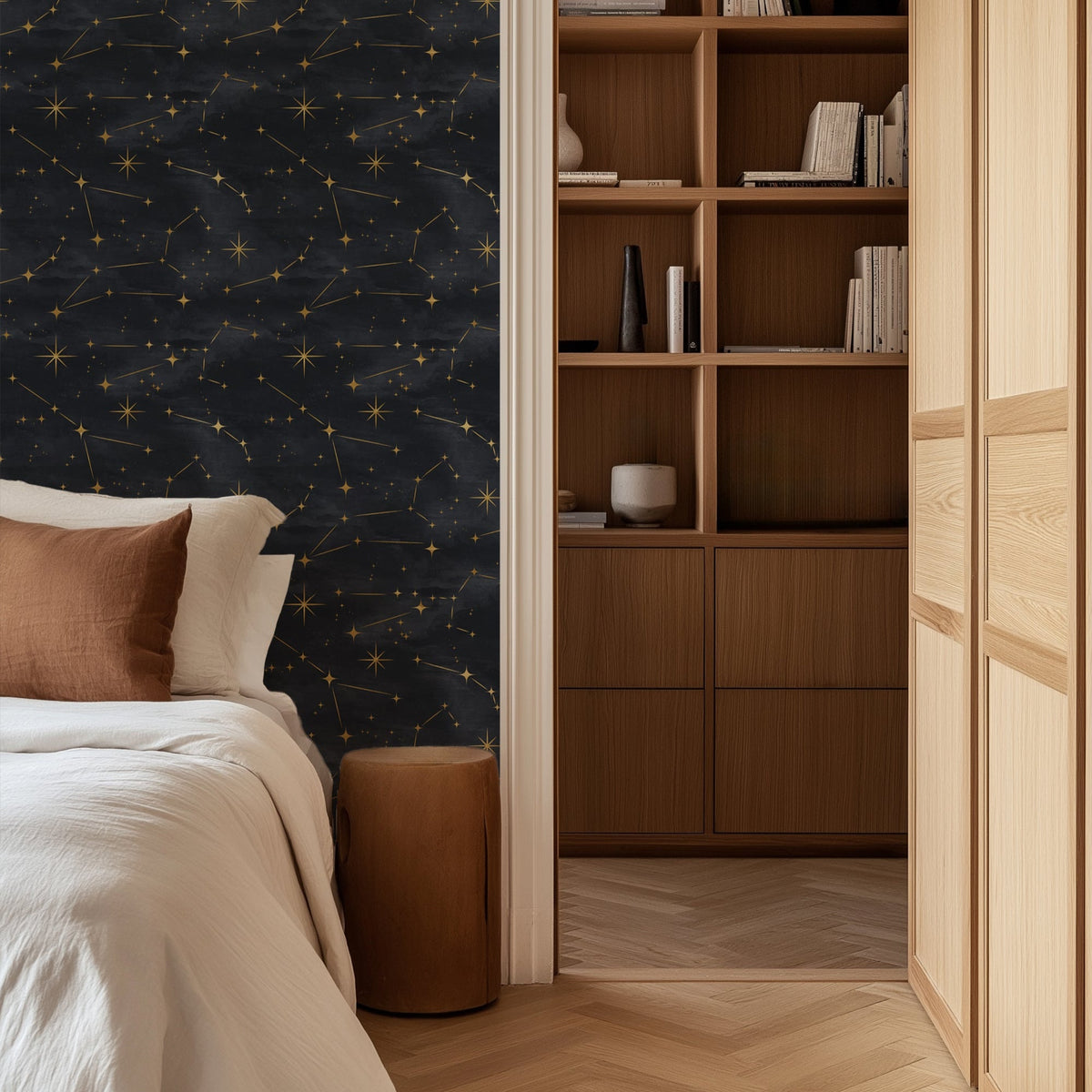 Starry Night Sky Galaxy Peel and Stick Wallpaper Mural