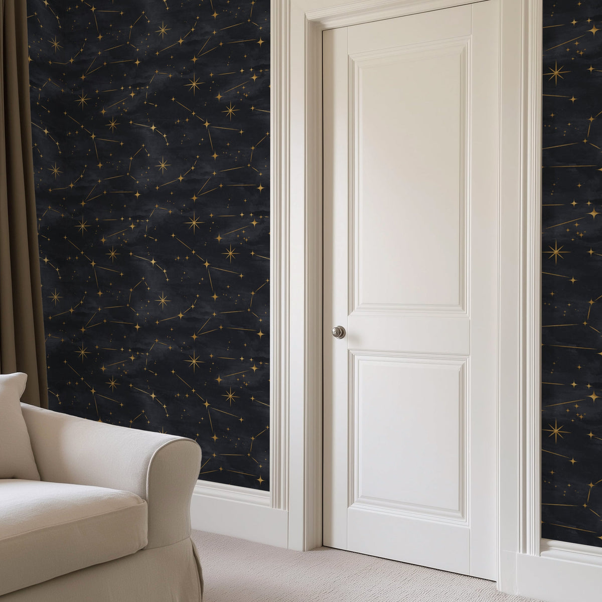 Starry Night Sky Galaxy Peel and Stick Wallpaper Mural