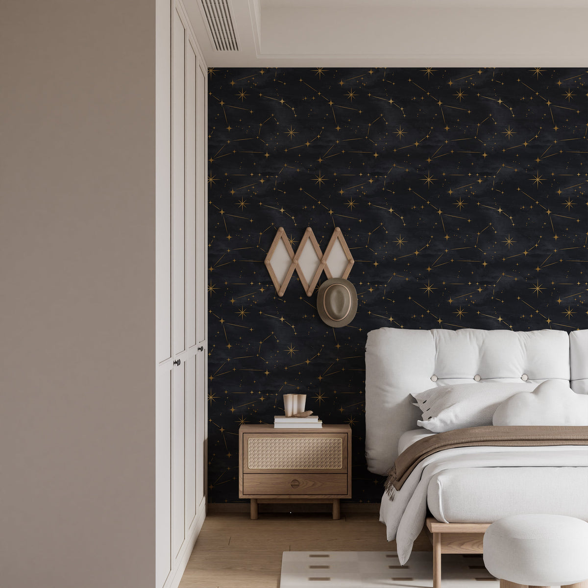 Starry Night Sky Galaxy Peel and Stick Wallpaper Mural