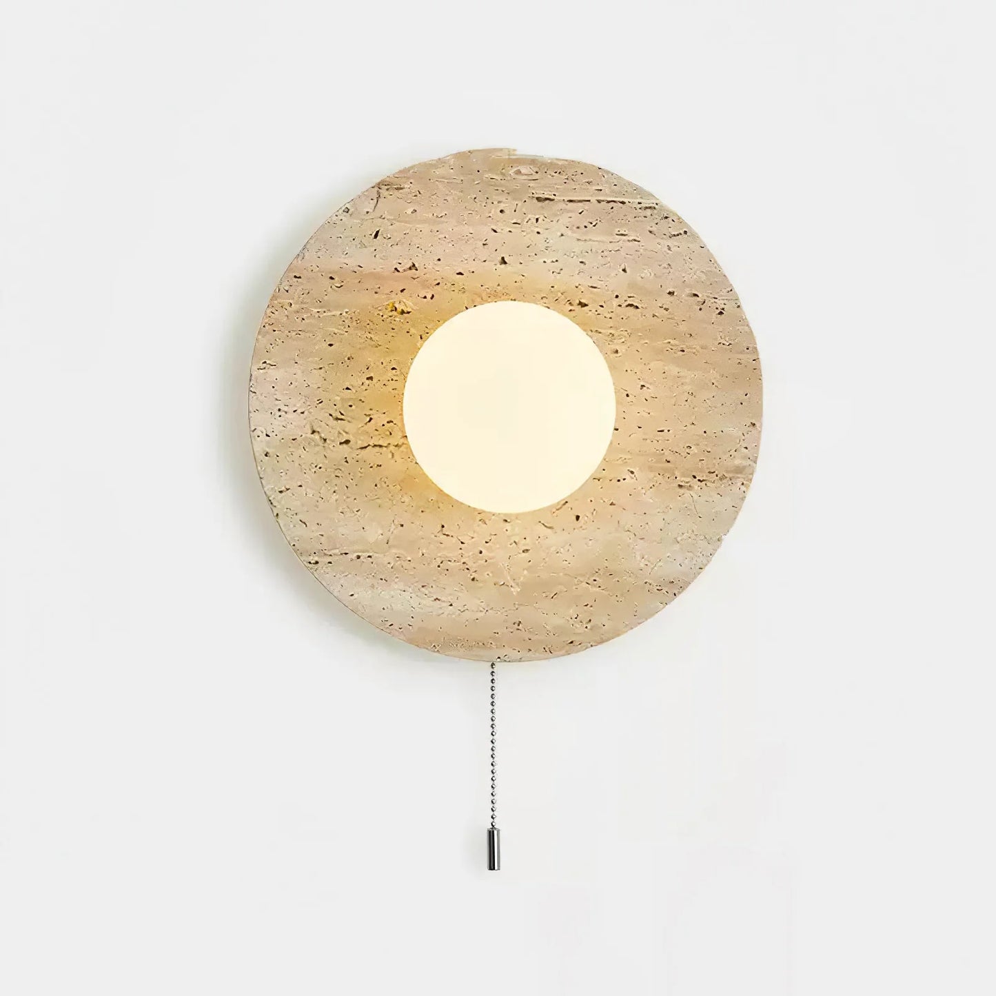 Stone Lunar Eclipse Travertine Wall Light