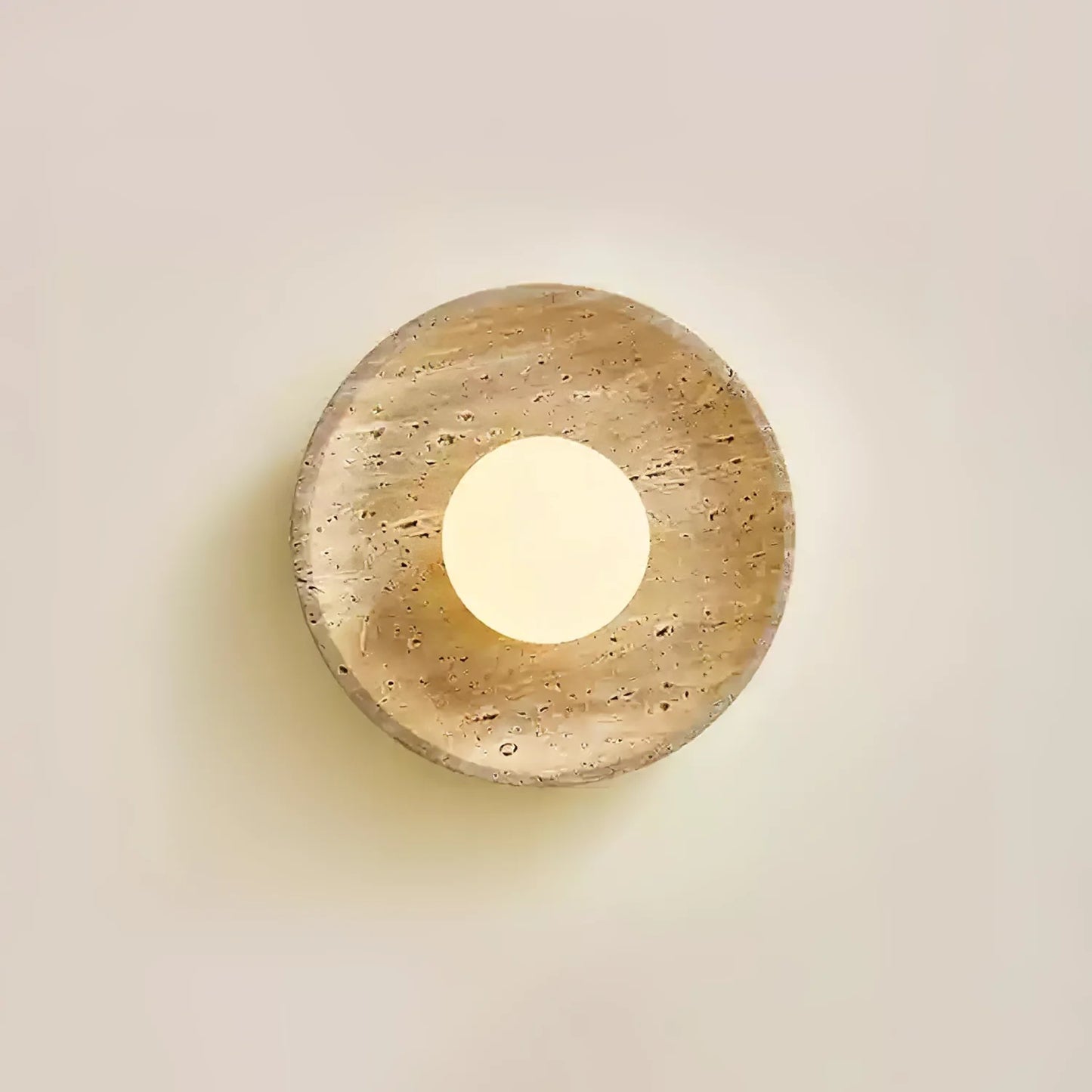 Stone Lunar Eclipse Travertine Wall Light