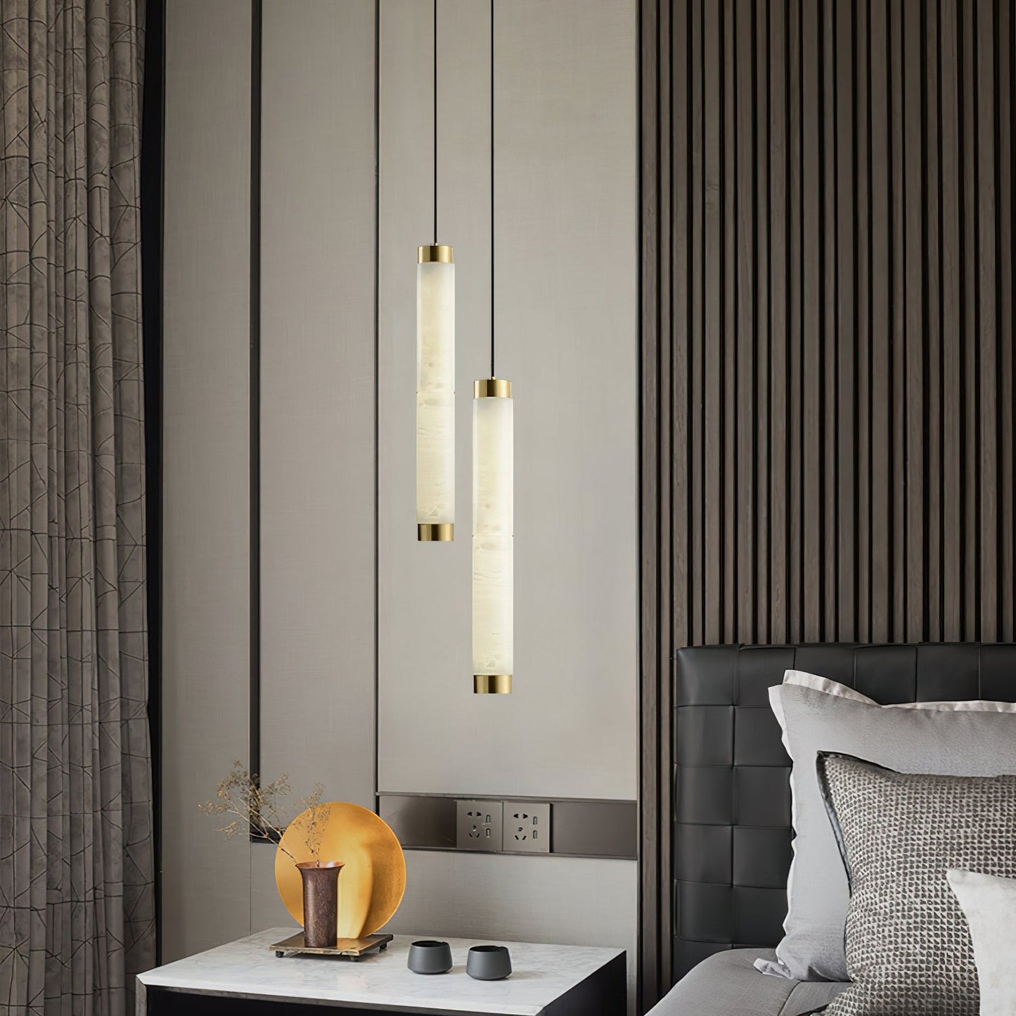 Strip Alabaster Pendant Light