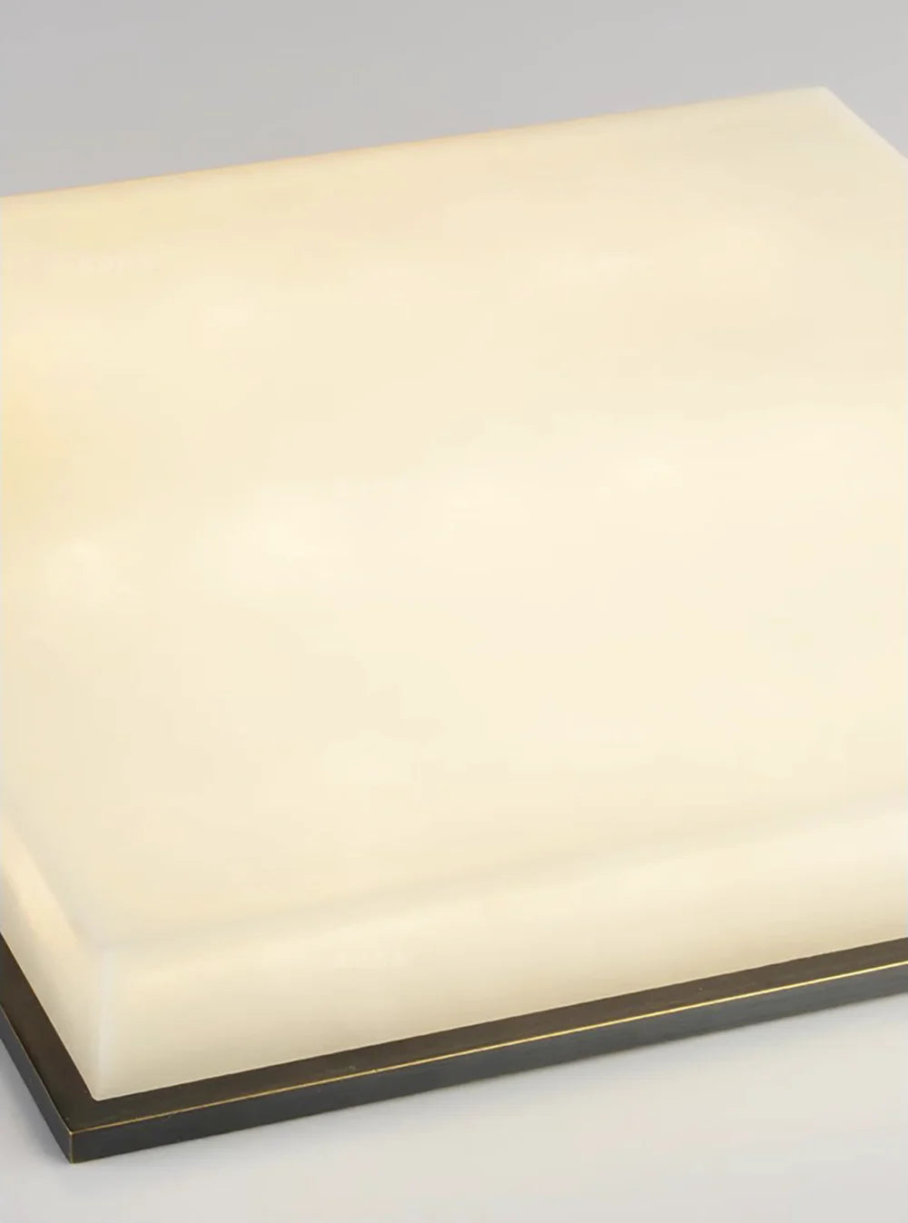 Stylish Black Square Alabaster Ceiling Light