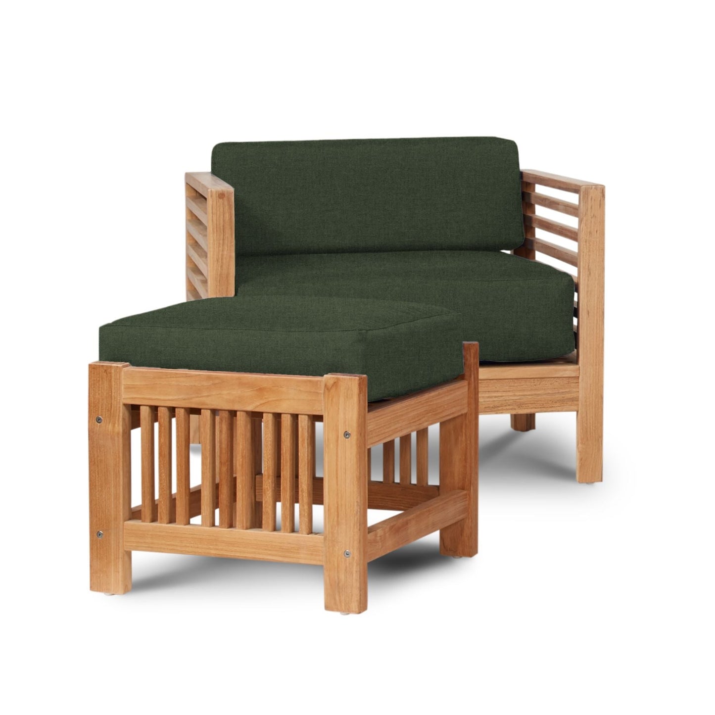 Summer Teak Outdoor Ottoman Sunbrella Cushions