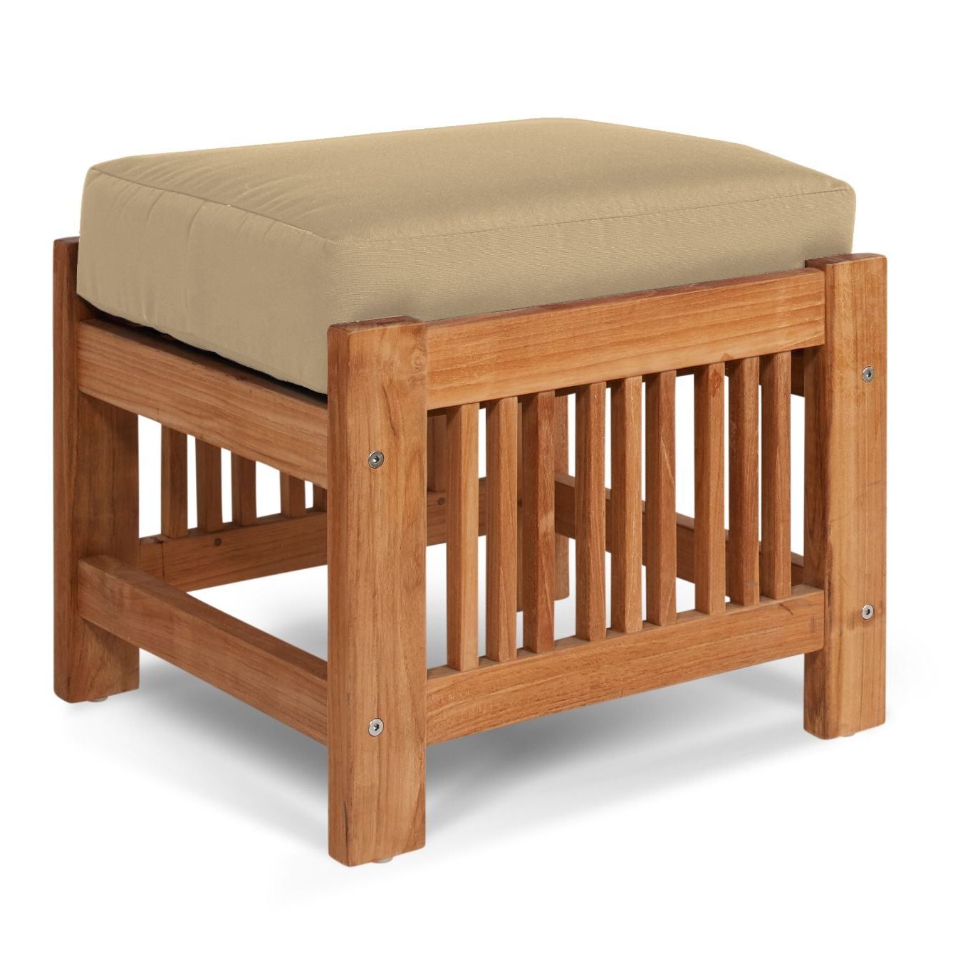 Summer Teak Outdoor Ottoman Sunbrella Cushions
