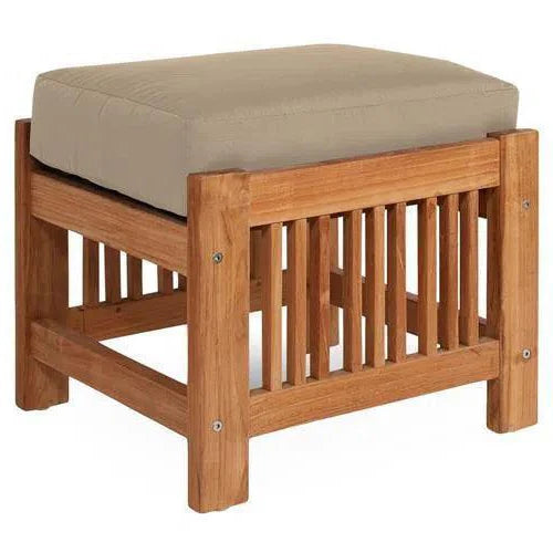 Summer Teak Outdoor Ottoman Sunbrella Cushions