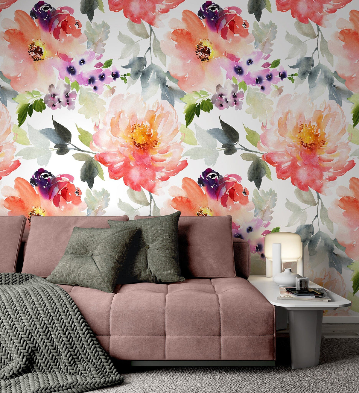 Watercolor Summer Flower Wallpaper