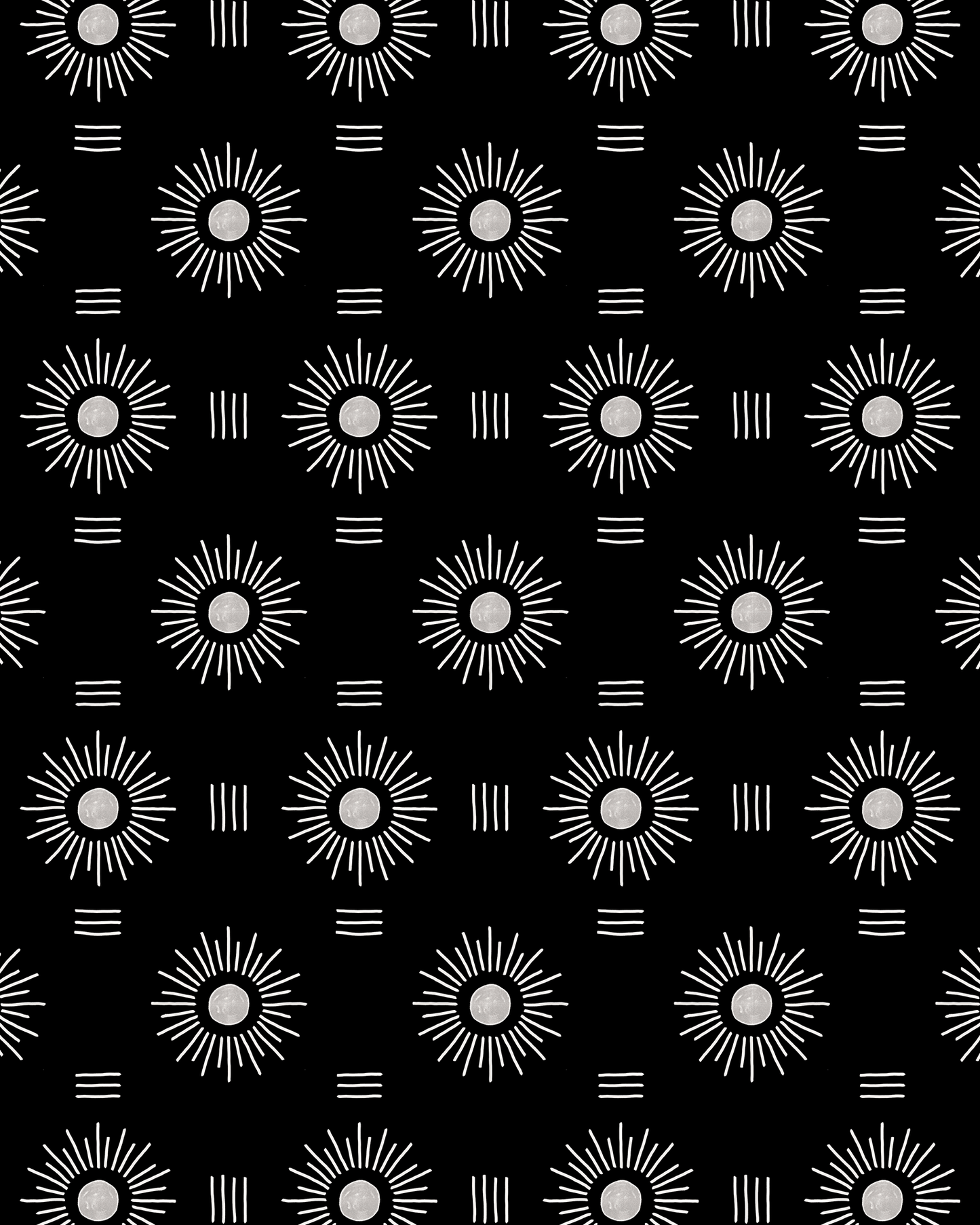 Sun Rays Wallpaper, black and white