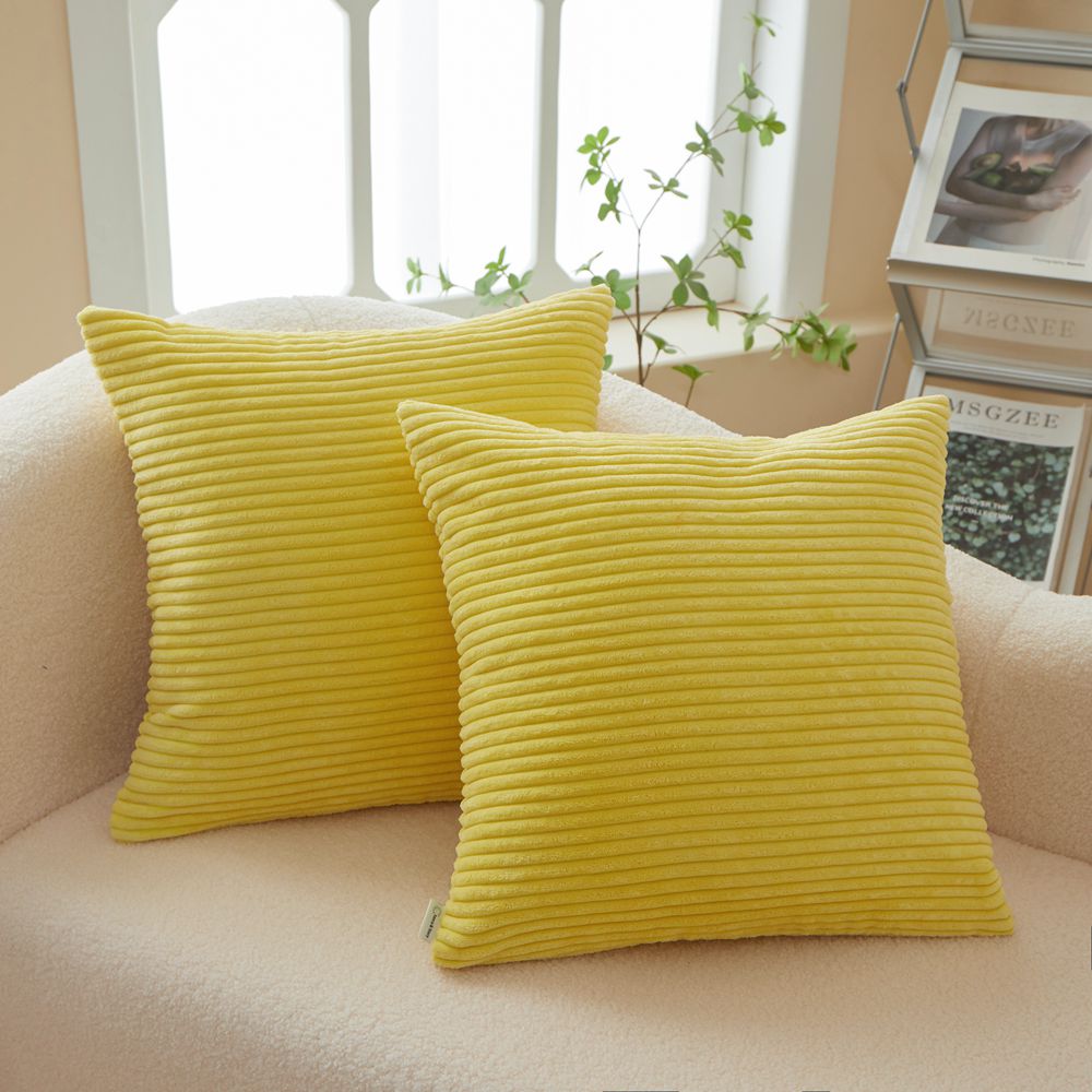 Set of 2  Stripe Throw Pillow (With/Without Inserts) 7 colors options size 18"x18"