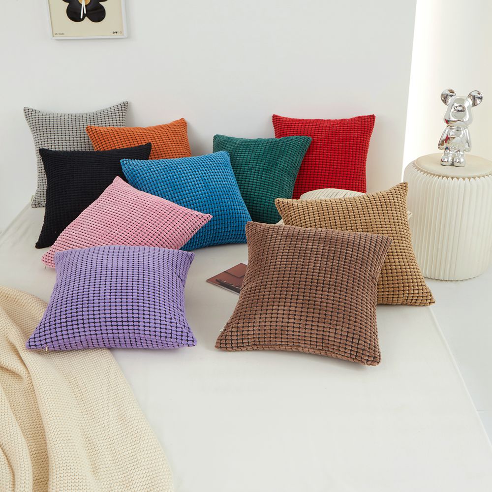 Polyester Blend soft hand feeling Throw Pillow (With insert) 11 color options size 18"x18"