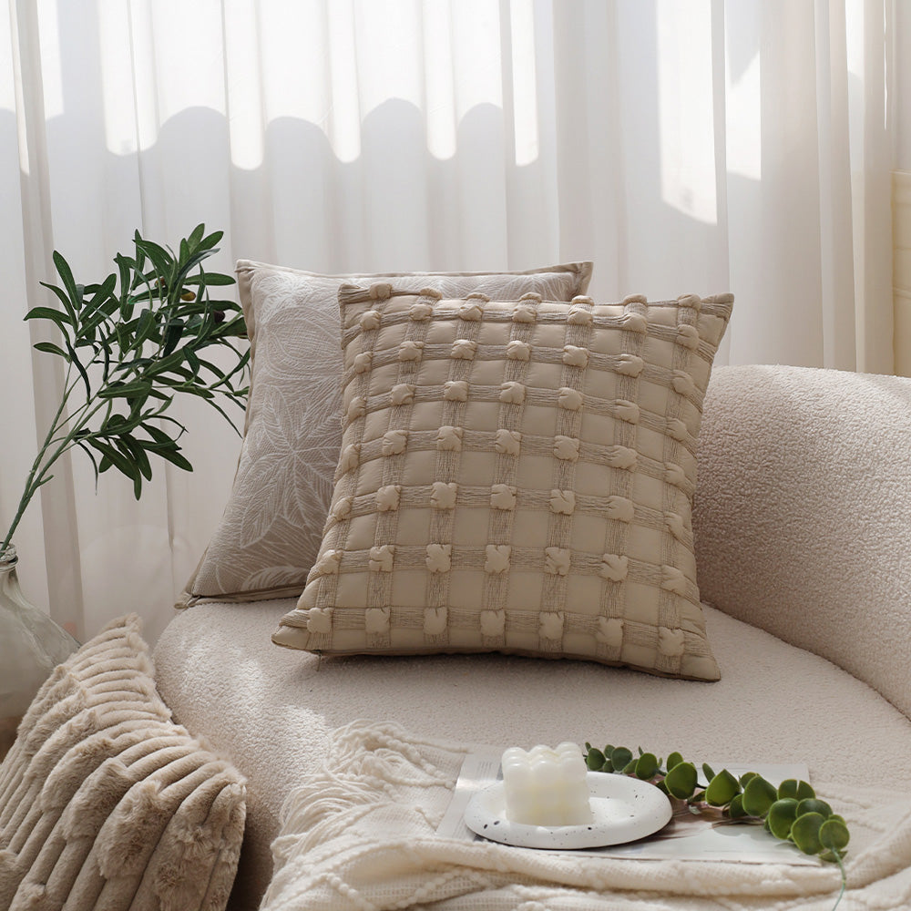 Pack of 2 18"x18" Luxurious Textured Decorative Throw Pillow Set optional of inserts