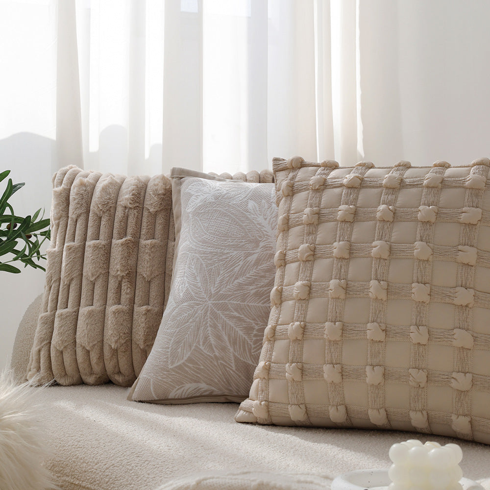 Pack of 2 18"x18" Luxurious Textured Decorative Throw Pillow Set optional of inserts