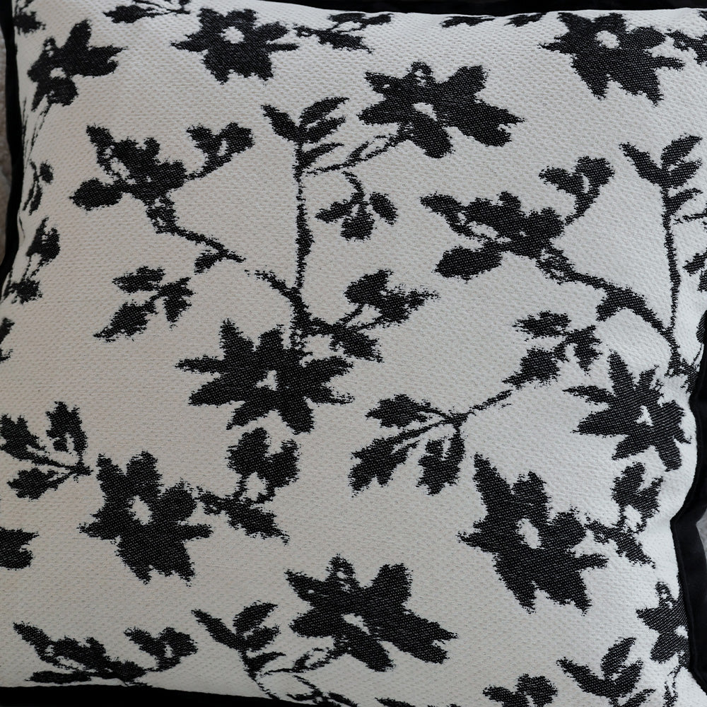 18" x18" Square Throw Pillow Jacquard Floral Chenille  2 sizes of  Insert options