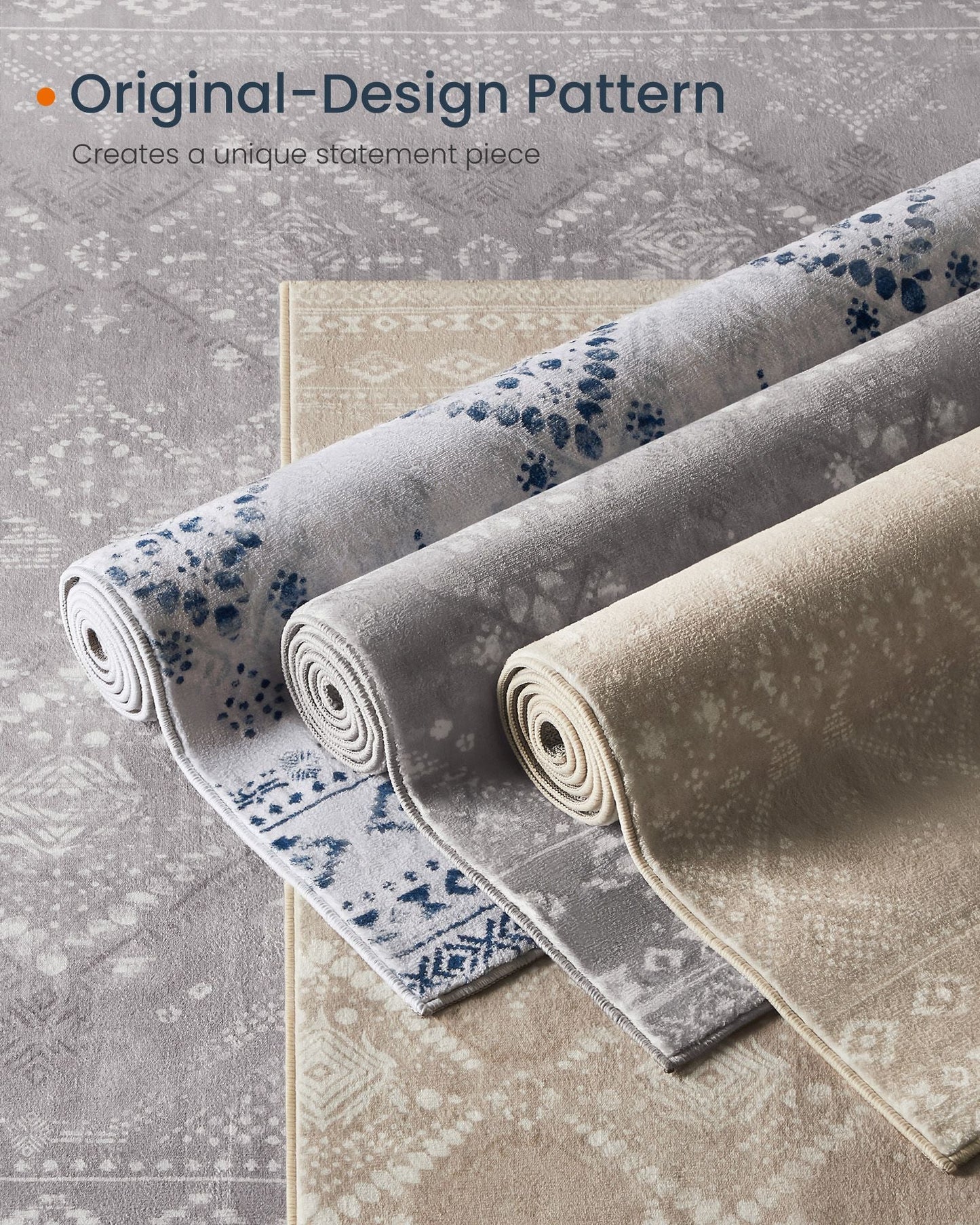5x7 ft Rug for Bedroom, Boho Style