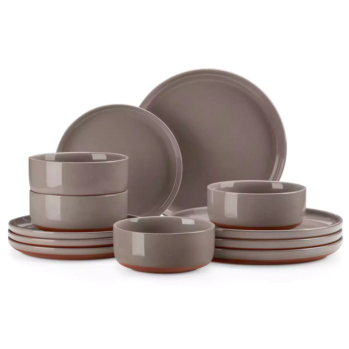 Tara Grey 12 Piece Dinnerware Set