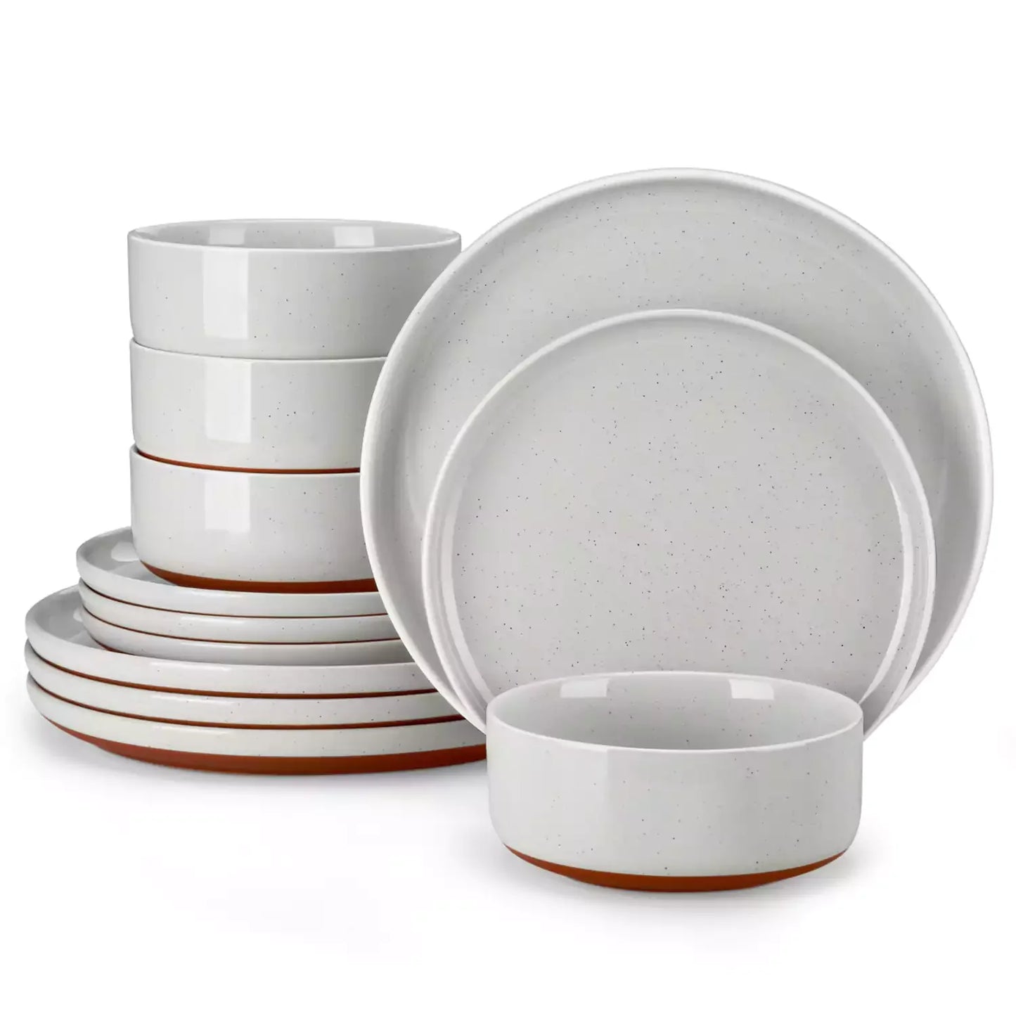 Tara 12 Piece Stoneware Dinnerware Set