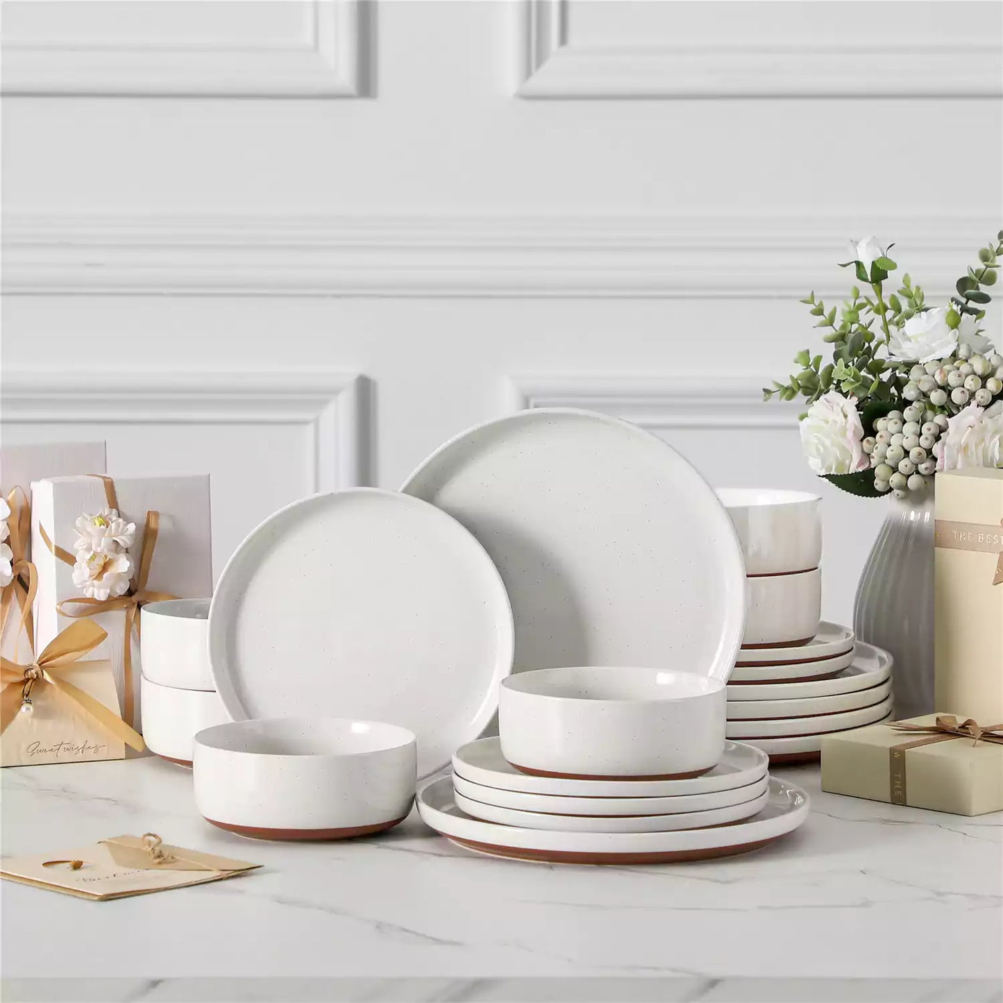Tara Grey 18 Piece Dinnerware Set