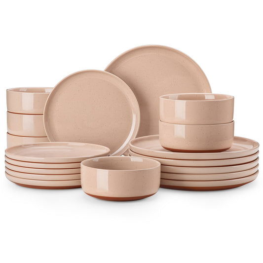 Tara Pink 18 Piece Dinnerware Set