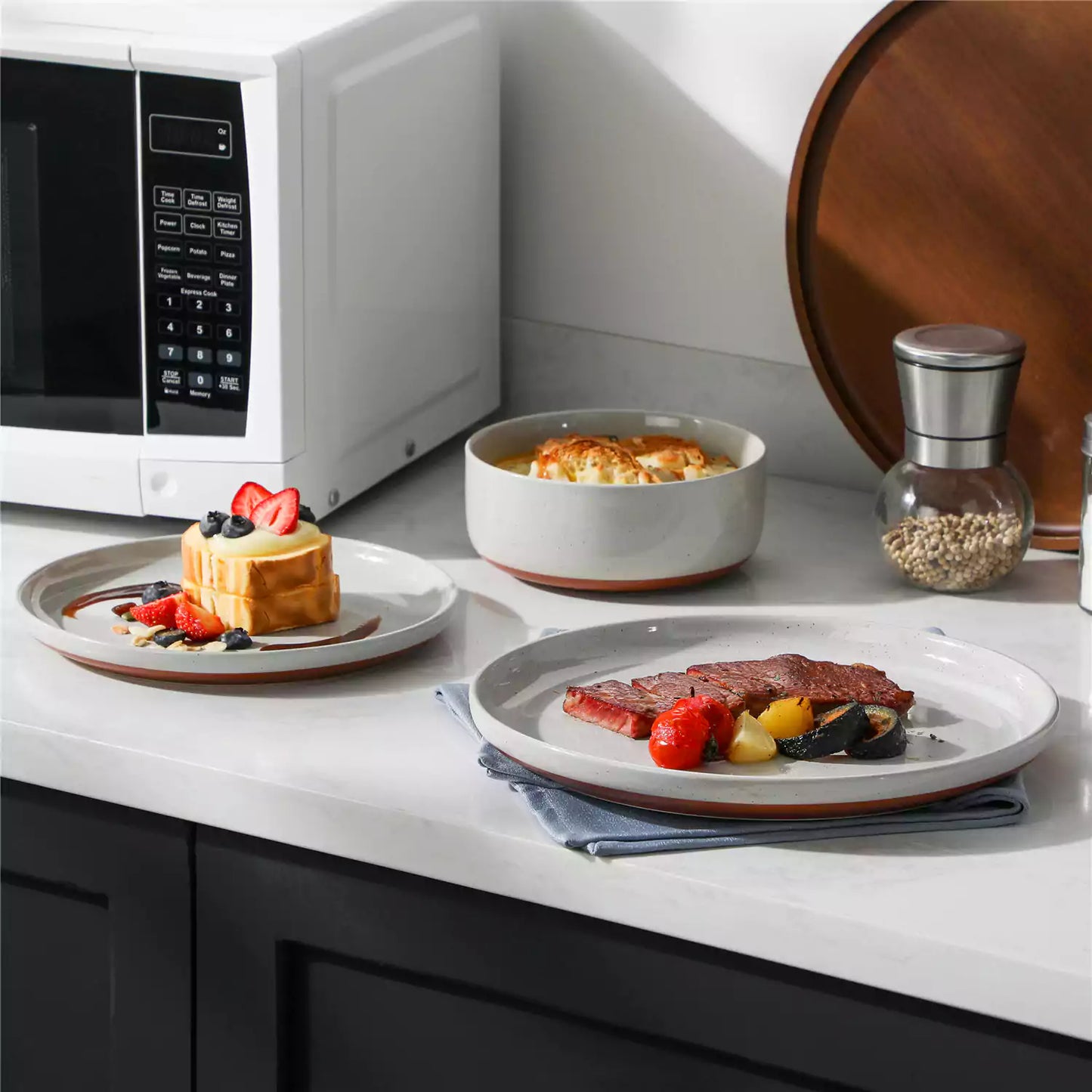 Tara Grey 24 Piece Dinnerware Set for 8