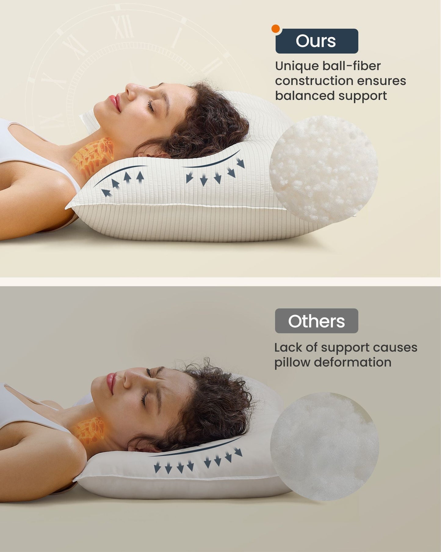 Bed Pillows Standard Size Set of 2, 20 x 26 Inches