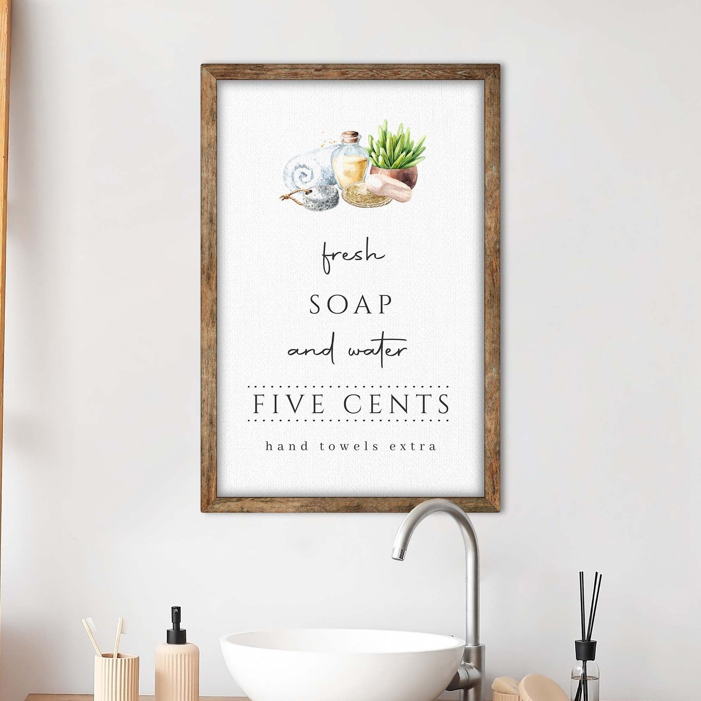 Fresh Soap And Water Bathroom Sign III