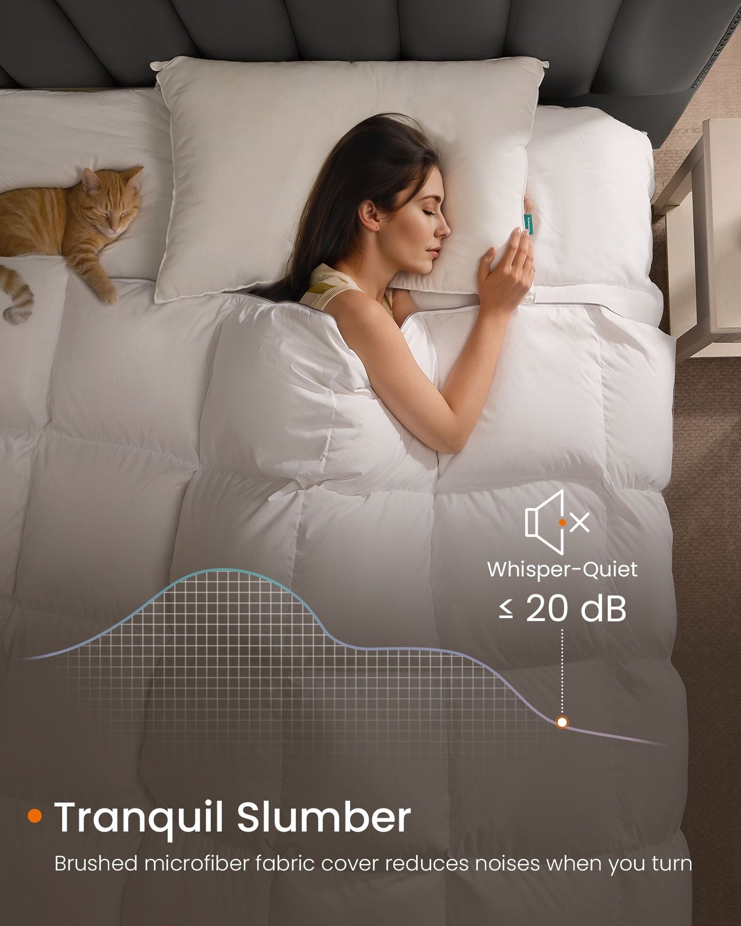 Down Comforter, 65 oz Filling for All Seasons