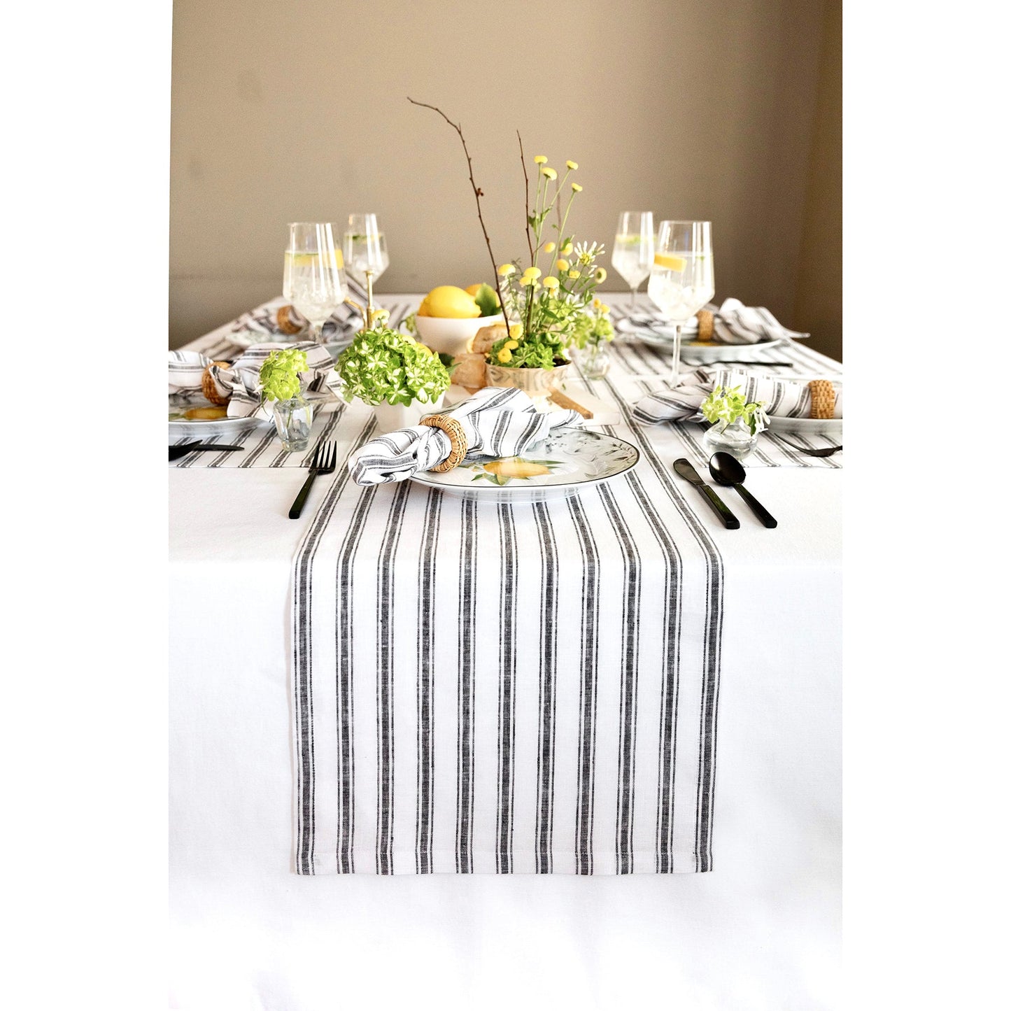 Capri Ticking Stripe Table Runner