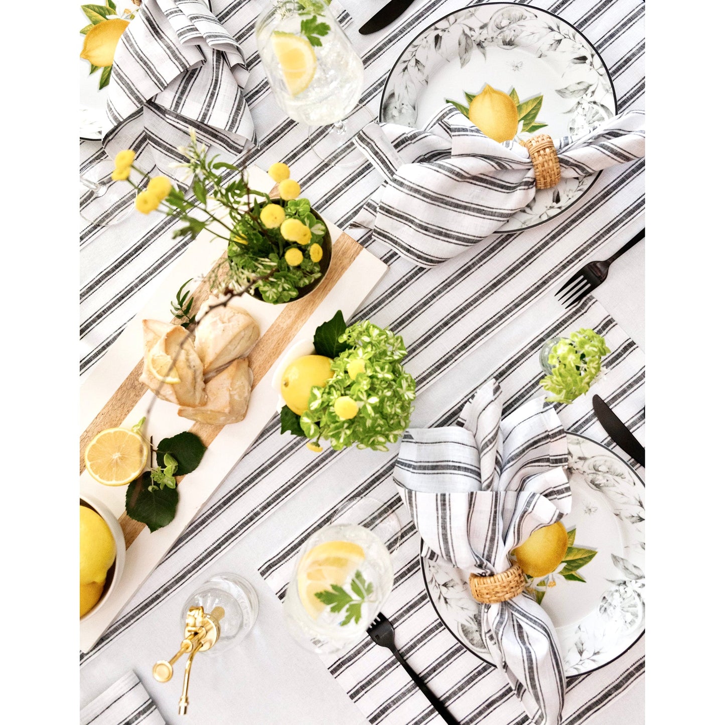 Capri Ticking Stripe Table Runner
