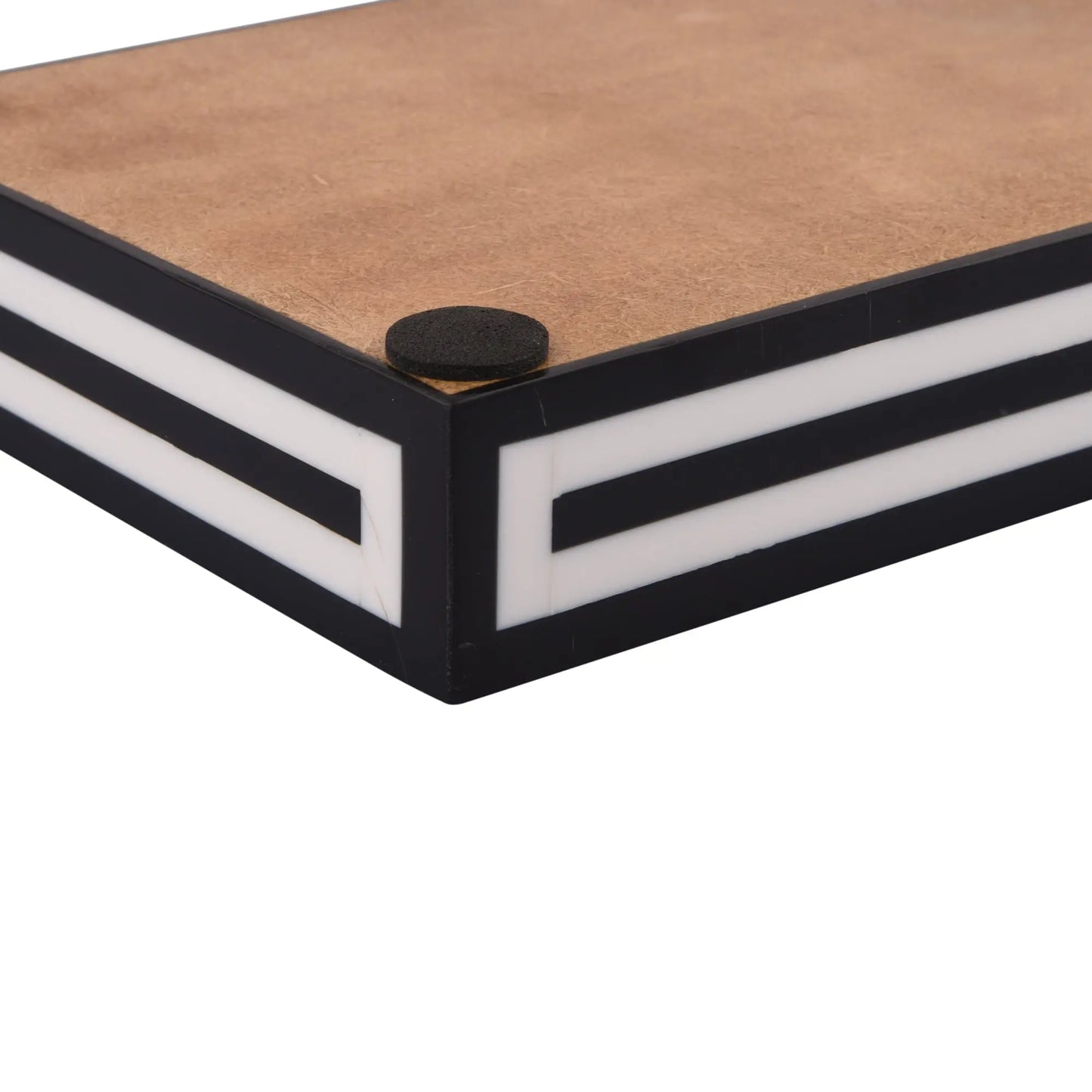 Vanity Trays Parlour Concentric Pattern Wood & Resin Inlay Collection in 10x6