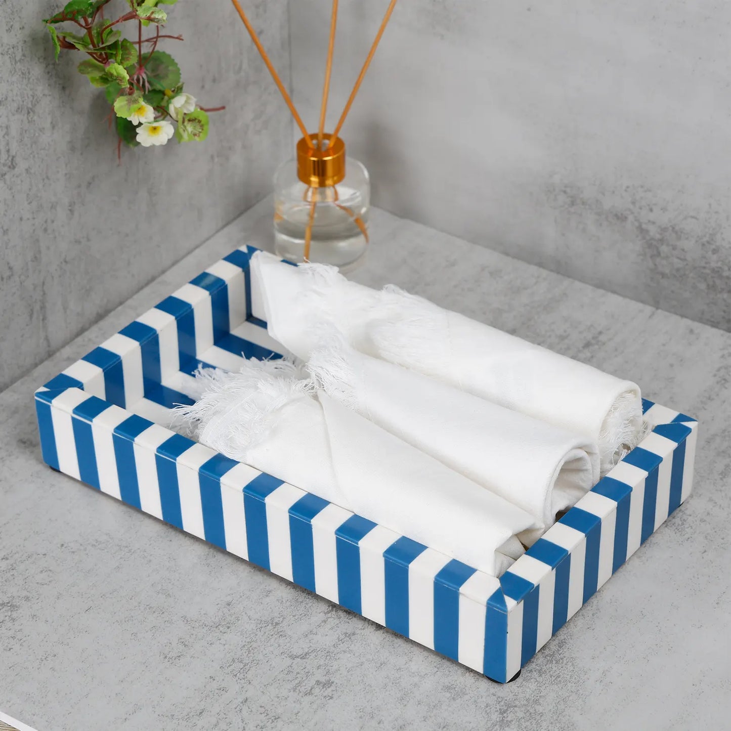 Decorative Tray Riviera Volupte Pattern Resin Inlay Collection – 10" x 6"