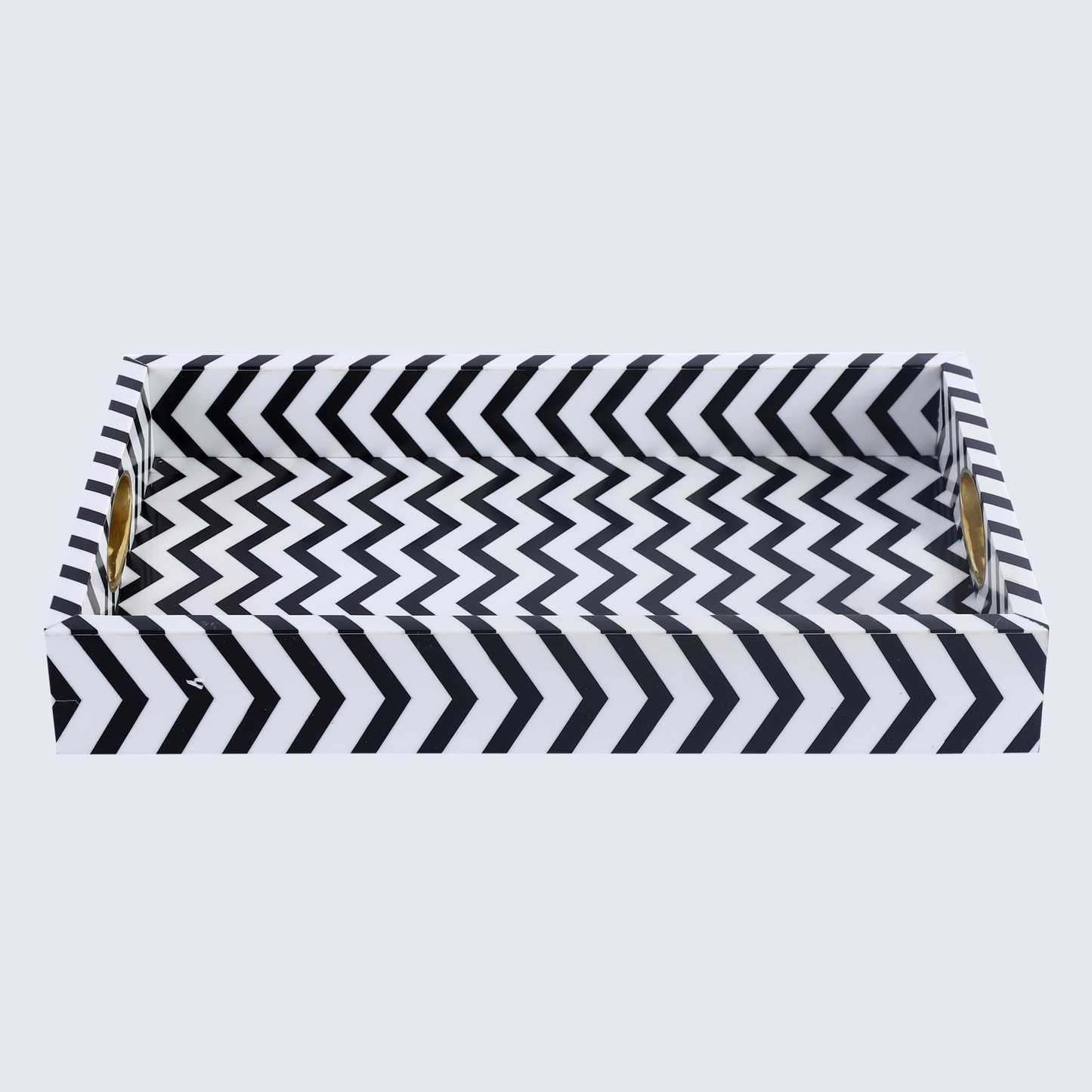 Decorative Tray Safari Inspired Resin Inlay Vanity & Dresser Organizer – 11x17 Inch