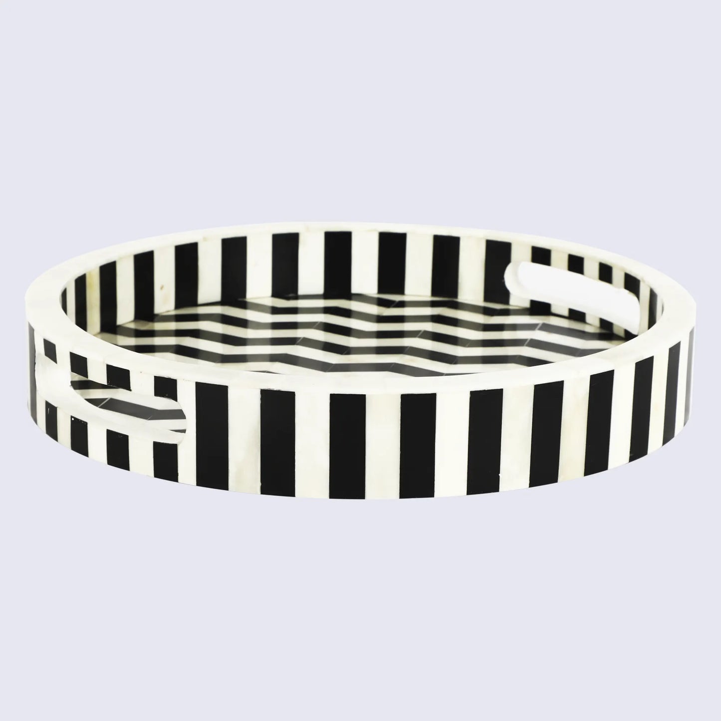 Decorative Tray Athens Dinami Pattern Resin Inlay Collection in 12x12 inches