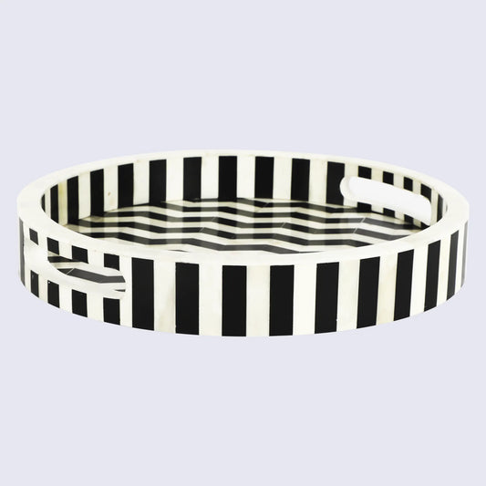 Decorative Tray Athens Dinami Pattern Resin Inlay Collection in 12x12 inches