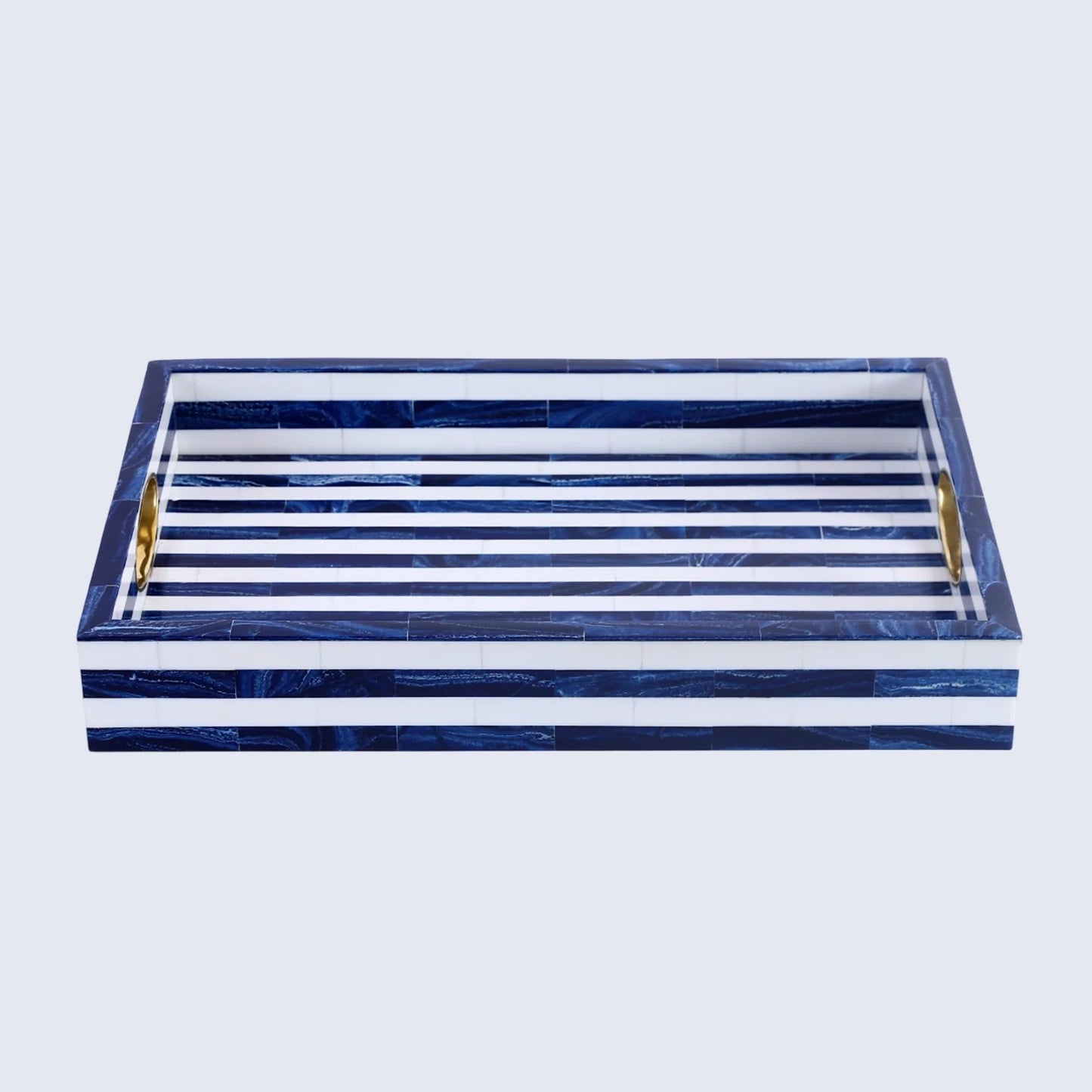 Decorative Tray Handmade Optique Madrid Inspired Resin Inlay – 11" x 17"