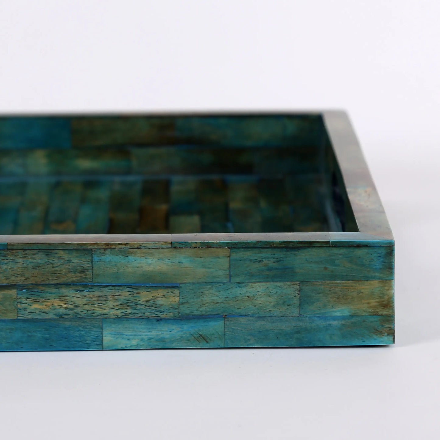 Decorative Tray Verdigris Pattern Bone Inlay Collection in 3 Sizes
