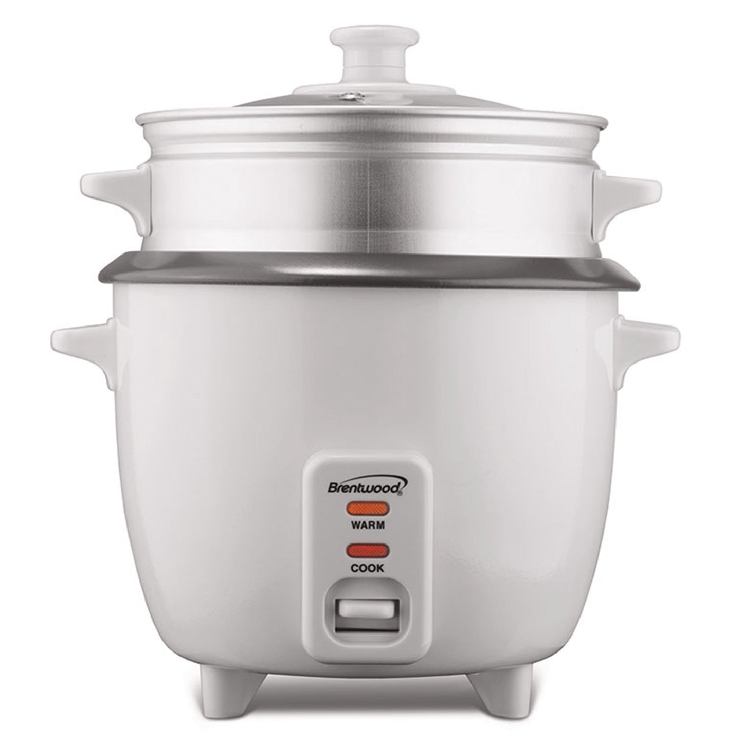 Brentwood 15 Cup Rice Cooker / Non-Stick with Steamer in White