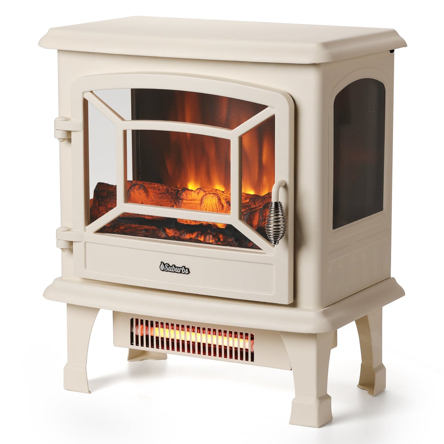 Suburbs TS20-SD Electric Fireplace Stove Heater with Sound