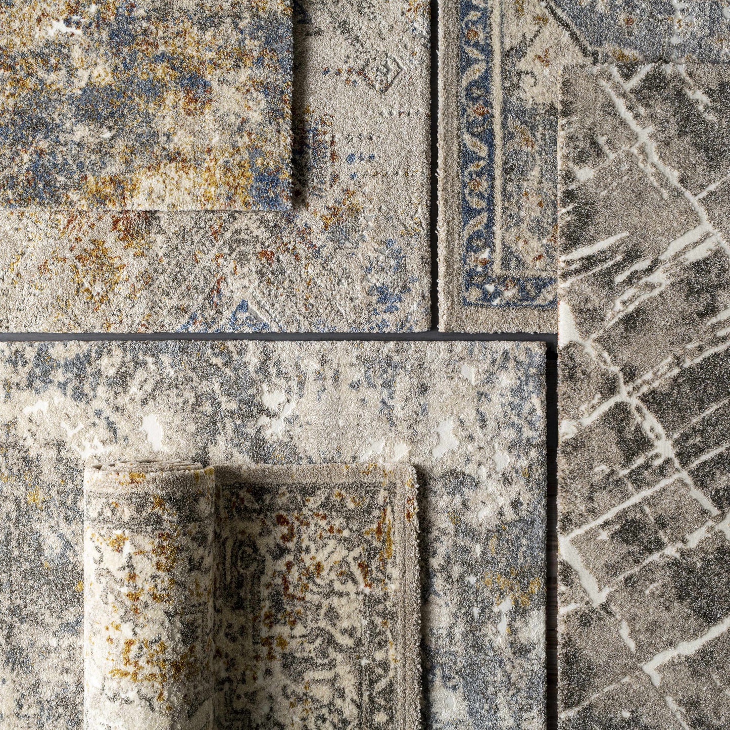 Alabaster Abstract Thick Luxe Rug