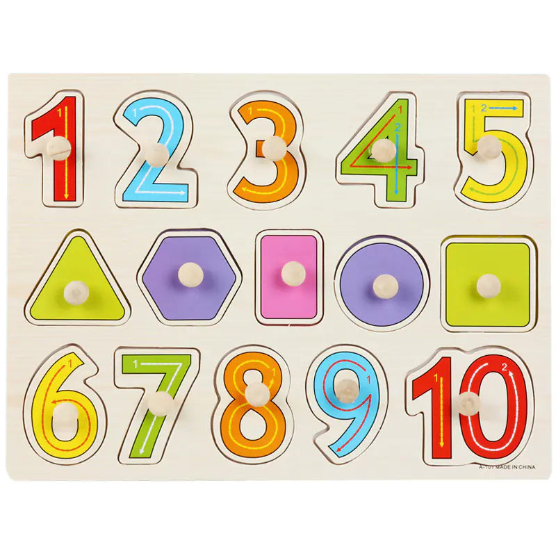 Montessori Pegged Wooden Puzzles
