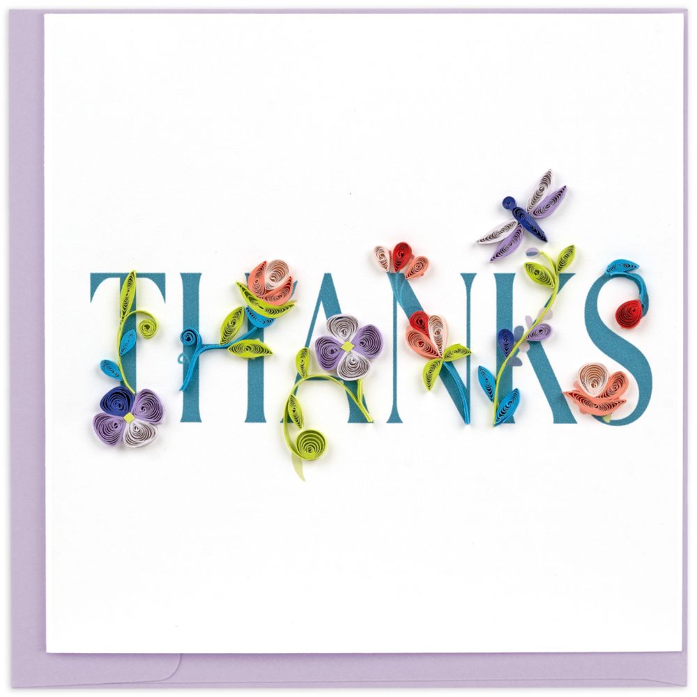 Garden THANKS Quilled Card