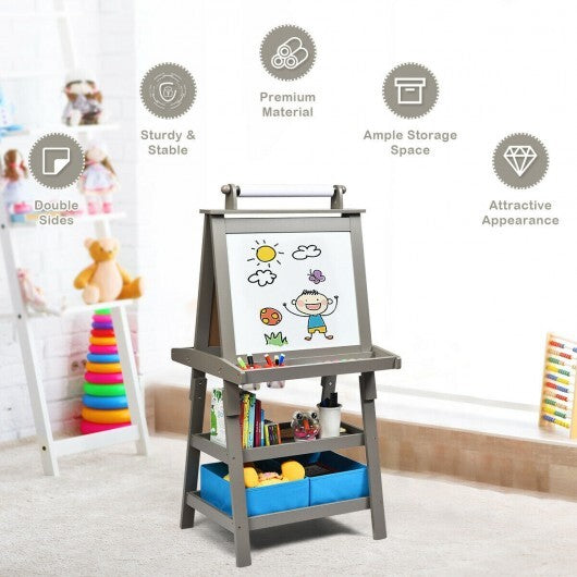 3-in-1 Double-Sided Storage Art Easel