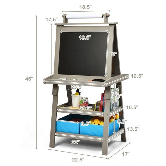3-in-1 Double-Sided Storage Art Easel